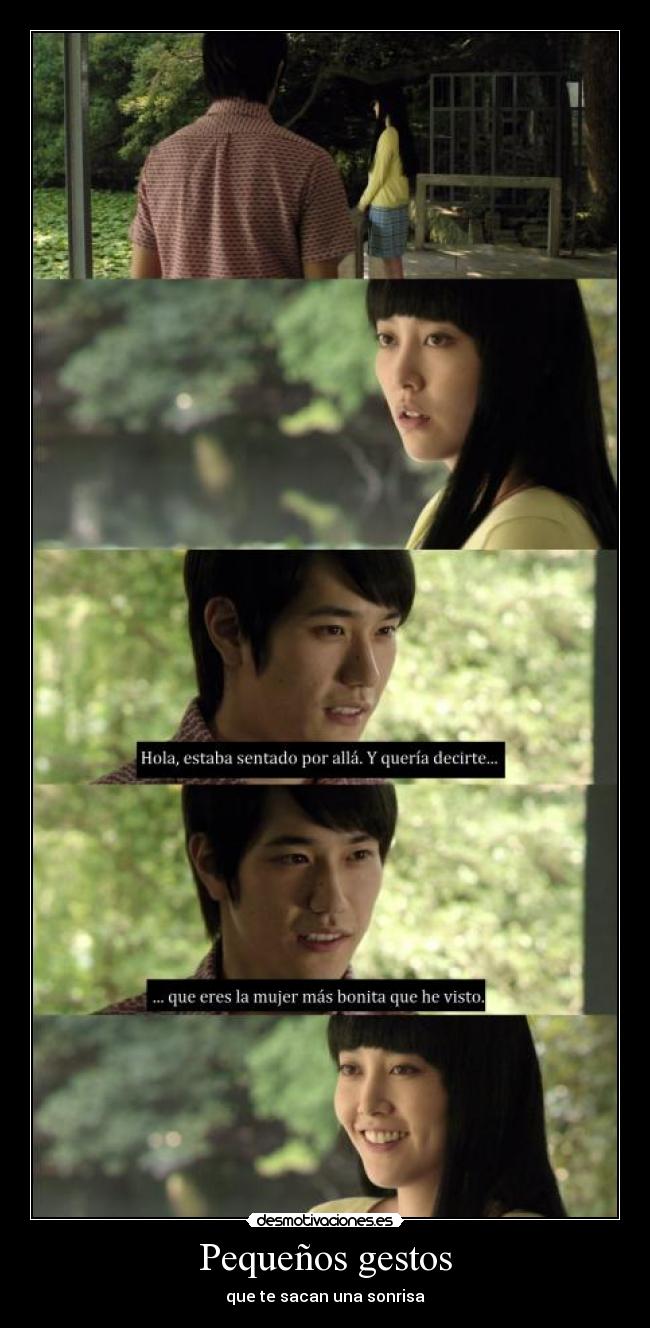 Pequeños gestos - que te sacan una sonrisa