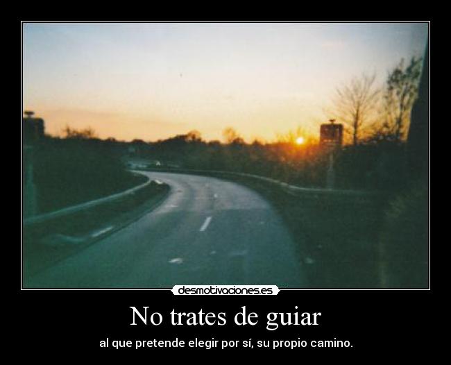 No trates de guiar - 