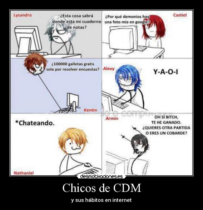 carteles corazon melon chicos armin alexy nathaniel lysandro castiel kentin desmotivaciones