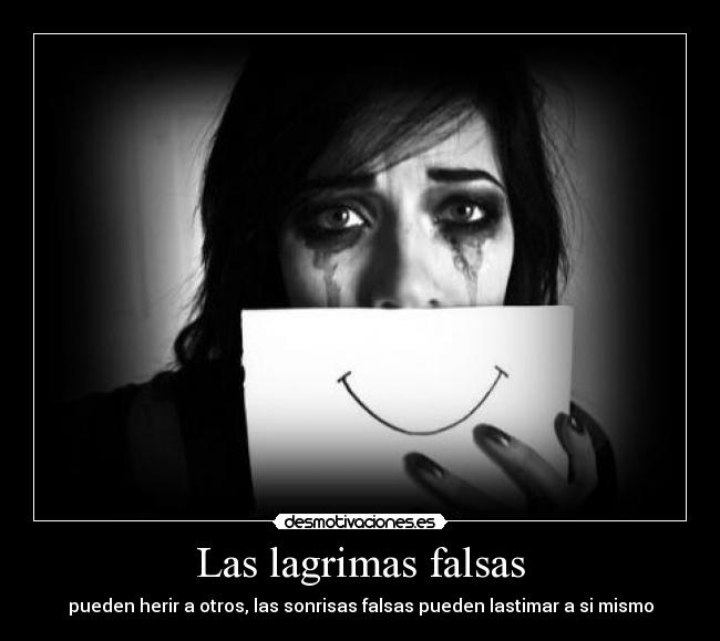 carteles llorar sonreir falso lastimar desmotivaciones