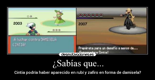¿Sabías que... - Cintia podría haber aparecido en rubí y zafiro en forma de damisela?