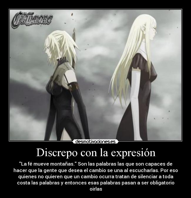 Discrepo con la expresión - 