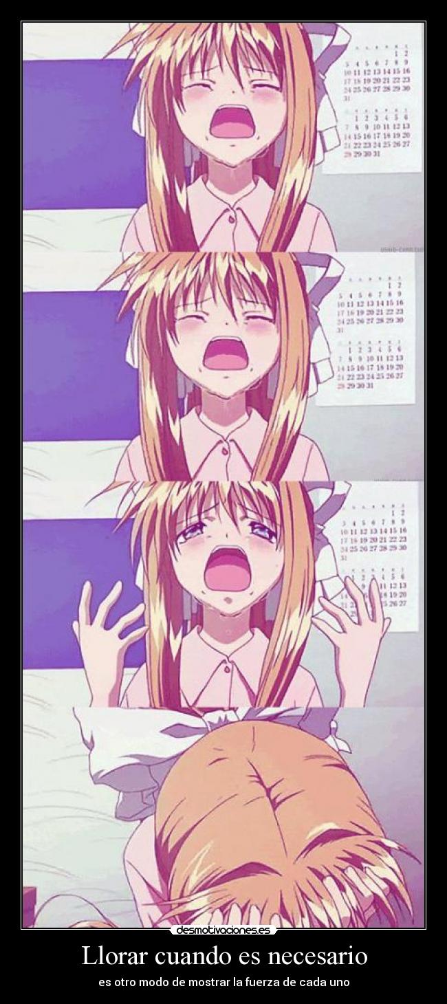 Llorar cuando es necesario -