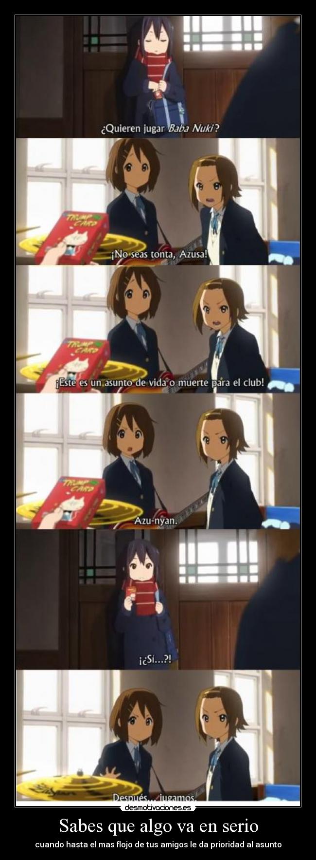 carteles anime shinigamisempai keion sabes que algo serio yui hirasawa azunyan desmotivaciones
