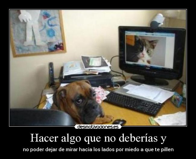 Hacer algo que no deberías y -