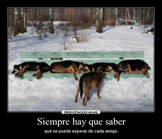 Siempre hay que saber -