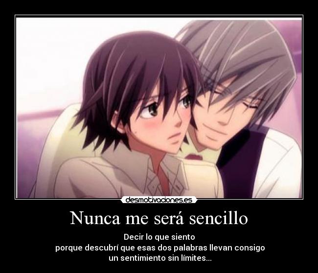 carteles amor junjou romantica anime yaoi yuri nunca sera sencillo decir que siento desmotivaciones