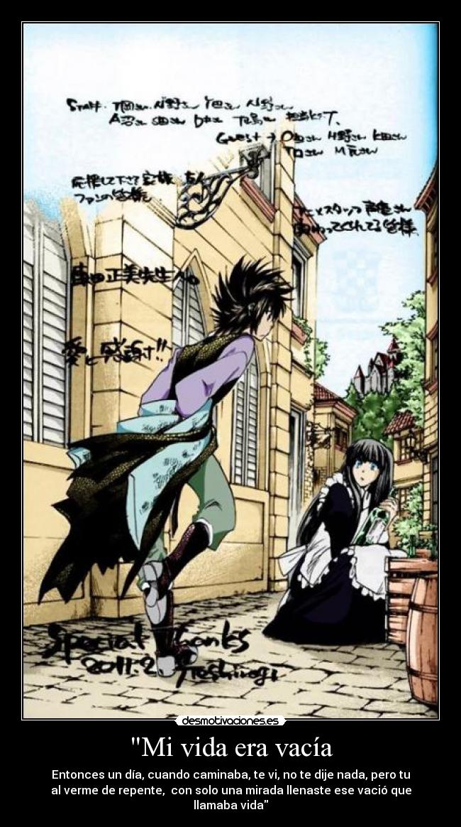 Mi vida era vacía -