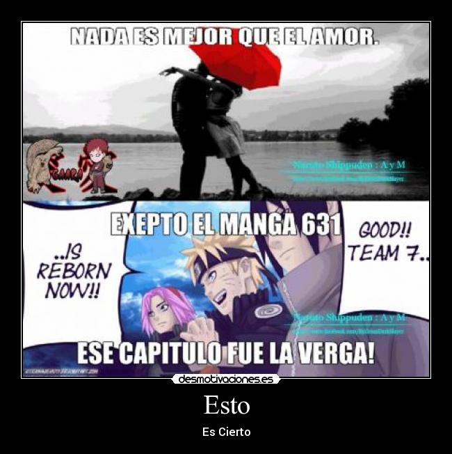 carteles euipo reunido naruto sasuke sakura que esta muera mejor que amor cierto desmotivaciones