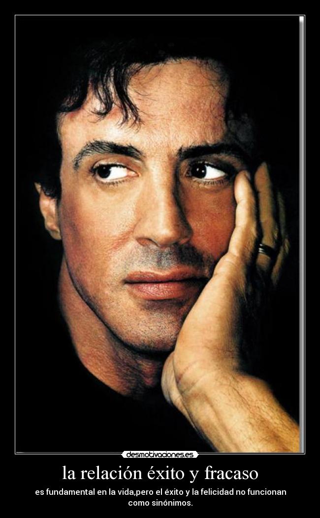 la relación éxito y fracaso - es fundamental en la vida,pero el éxito y la felicidad no funcionan como sinónimos.