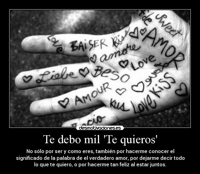 Te debo mil Te quieros - 