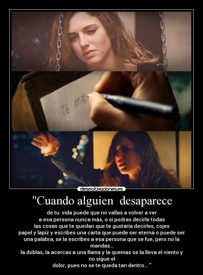 Cuando alguien desaparece -