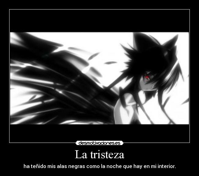 carteles tristeza angel negro desmotivaciones