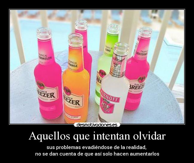 carteles olvidar alcohol una solucion desmotivaciones