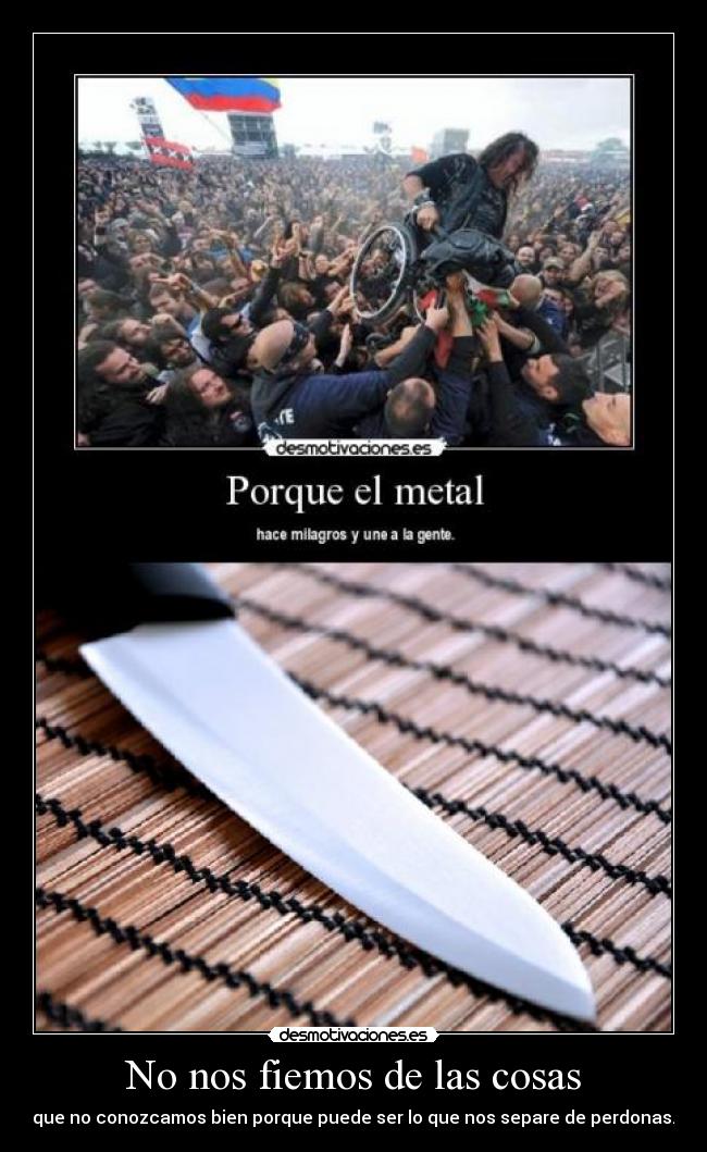 carteles cuchillo metal desmotivaciones