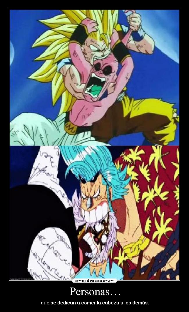 carteles one piece goku franky dan suuuuuuper bocados ronoa desmotivaciones