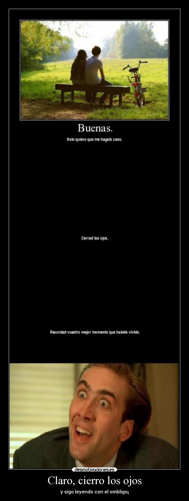 Claro, cierro los ojos - 