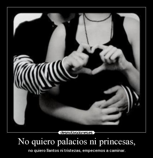 No quiero palacios ni princesas, -