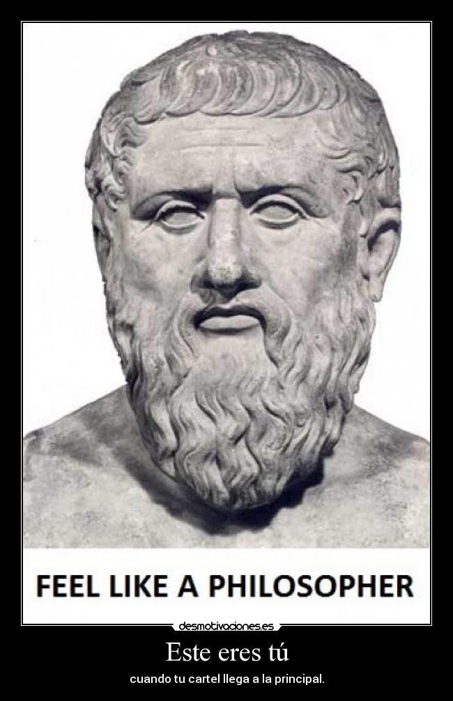 Este eres tú - cuando tu cartel llega a la principal.