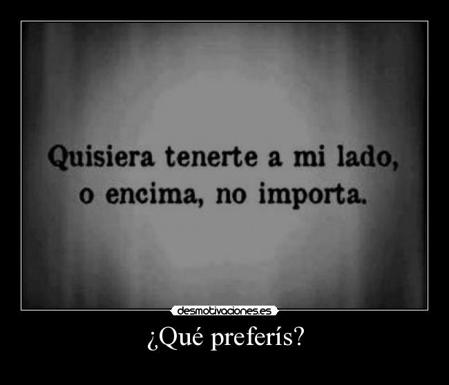 ¿Qué preferís? - 