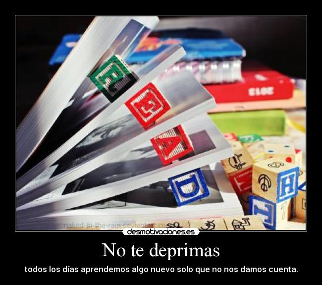 No te deprimas -