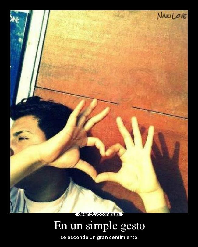 En un simple gesto -