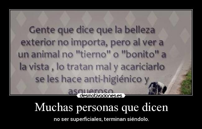 Muchas personas que dicen -