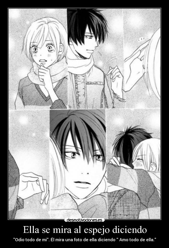 Ella se mira al espejo diciendo -