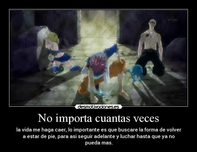 No importa cuantas veces -