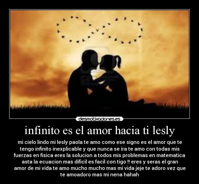 infinito es el amor hacia ti lesly - 