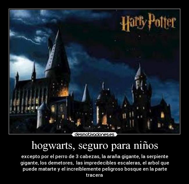 hogwarts, seguro para niños -
