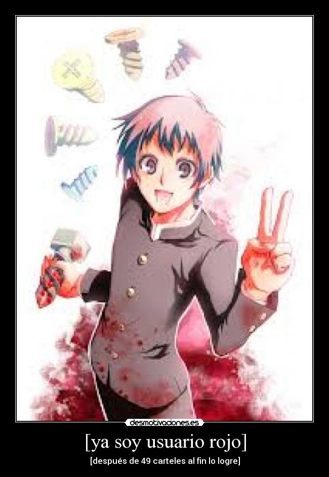 carteles sevenix usuario rojo kumagawa misogi anime manga medaka box desmotivaciones