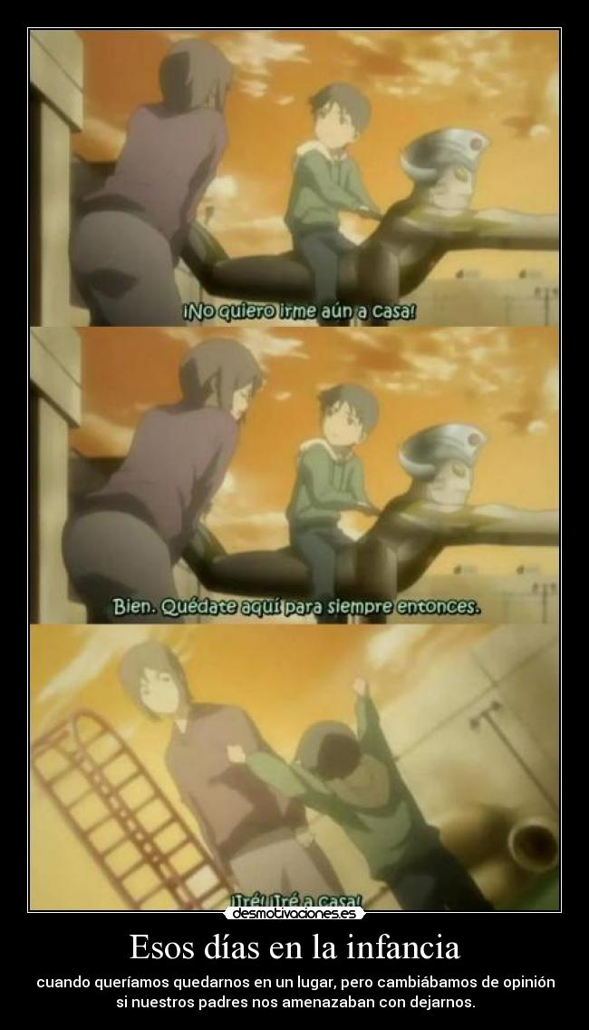 carteles infancia anime mushi uta querer quedarse lugar infancia amenazas desmotivaciones
