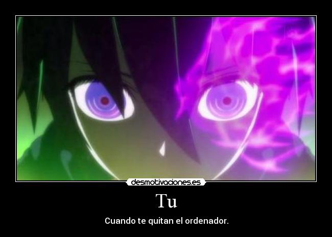 carteles anime manga black rock shooter blackrock shooter purple mato kuroi tucuando quitan ordenador desmotivaciones
