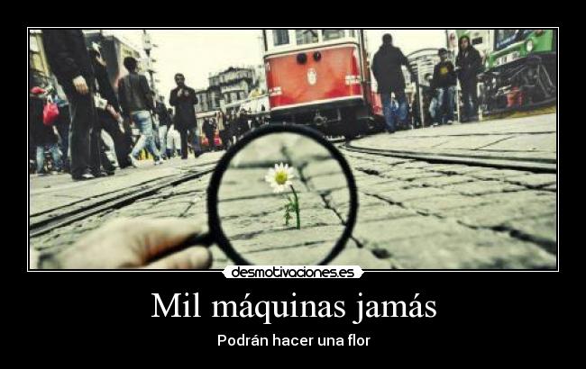 Mil máquinas jamás - Podrán hacer una flor