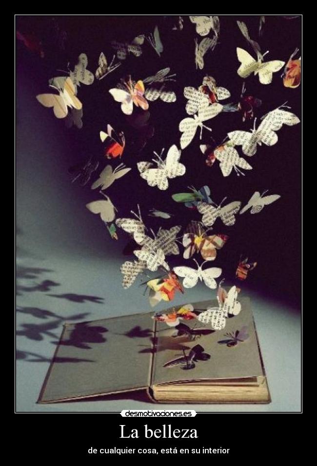 La belleza - de cualquier cosa, está en su interior