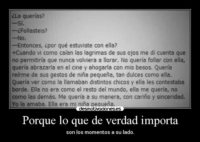 Porque lo que de verdad importa - 
