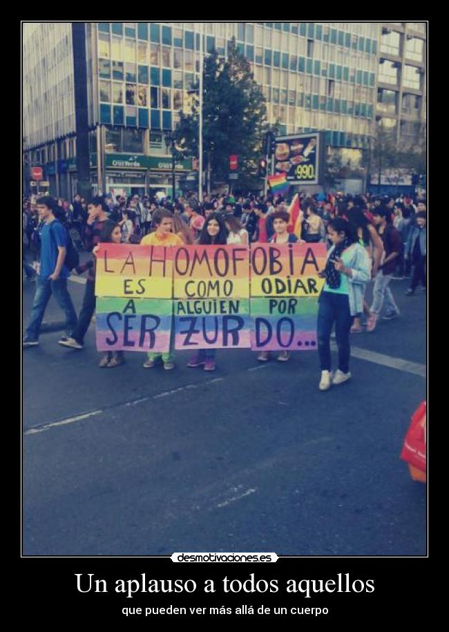 Un aplauso a todos aquellos -