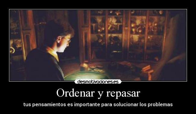 Ordenar y repasar -