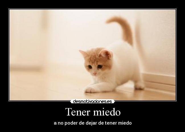 Tener miedo - a no poder de dejar de tener miedo