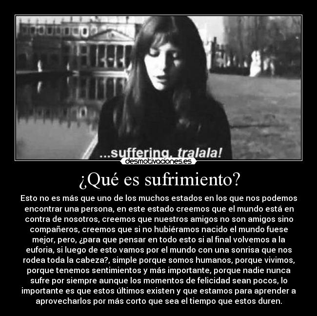 ¿Qué es sufrimiento? -