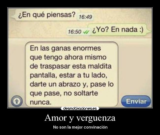 Amor y verguenza - No son la mejor convinación