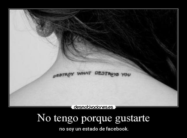 No tengo porque gustarte - no soy un estado de facebook.