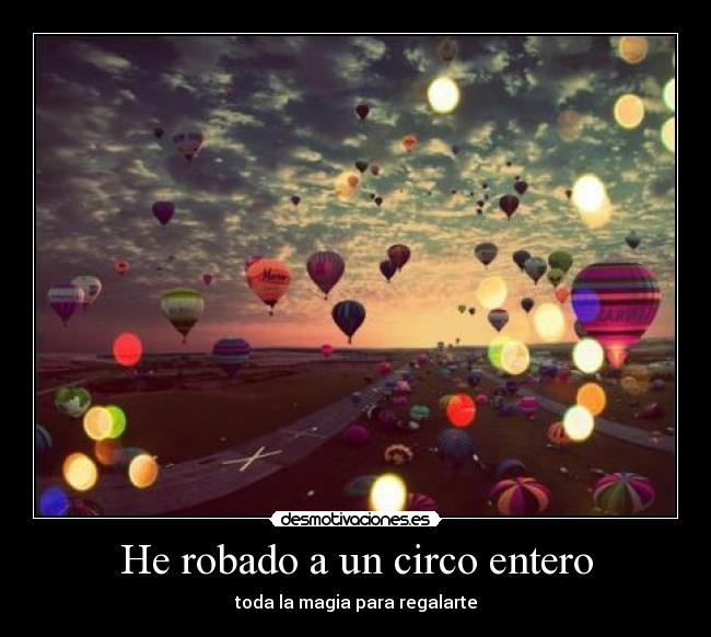 He robado a un circo entero - toda la magia para regalarte