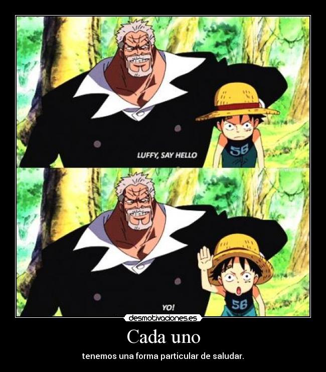 carteles one piece luffy saludar ronoa desmotivaciones