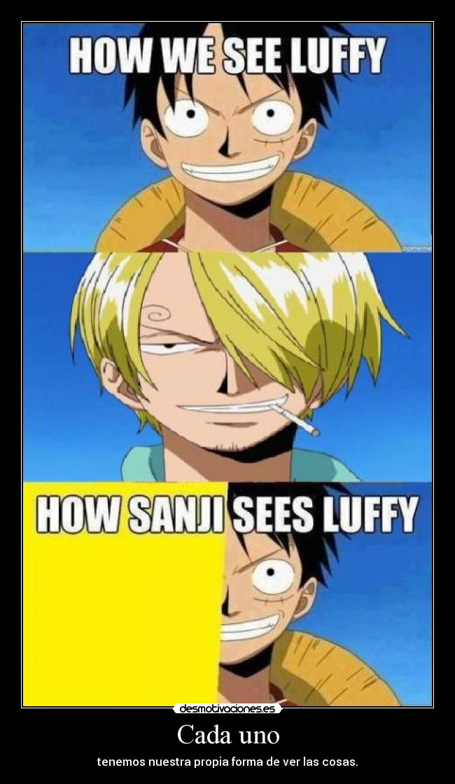 carteles one piece como sanji mundo ronoa desmotivaciones