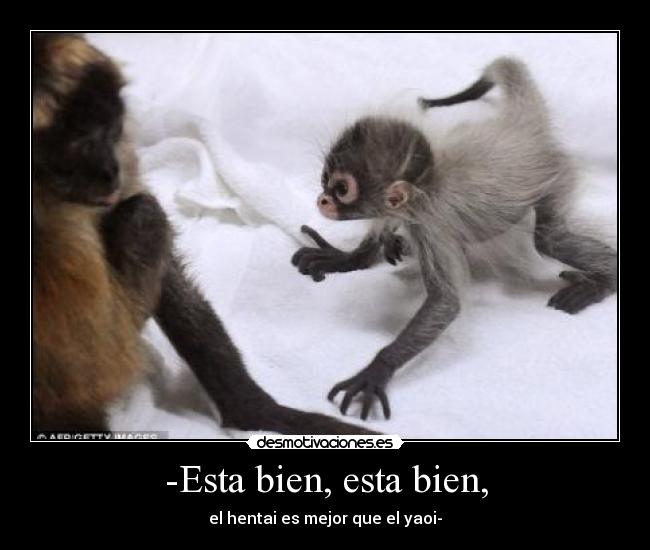 -Esta bien, esta bien, - el hentai es mejor que el yaoi-