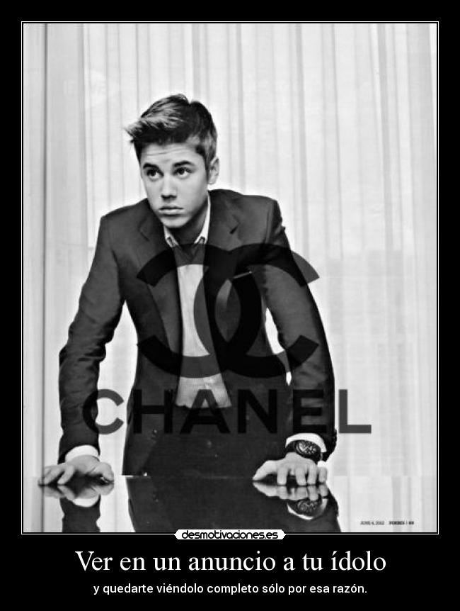 Ver en un anuncio a tu ídolo -