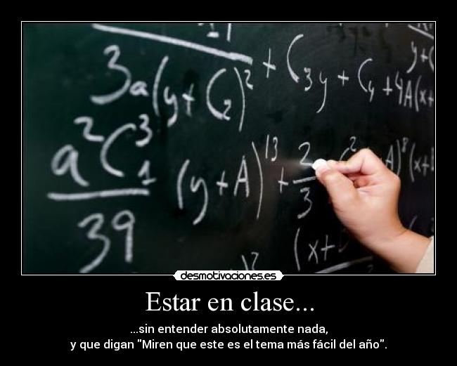 Estar en clase... - 