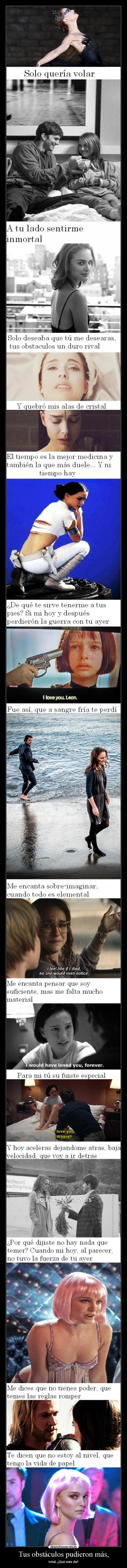 Tus obstáculos pudieron más, - 